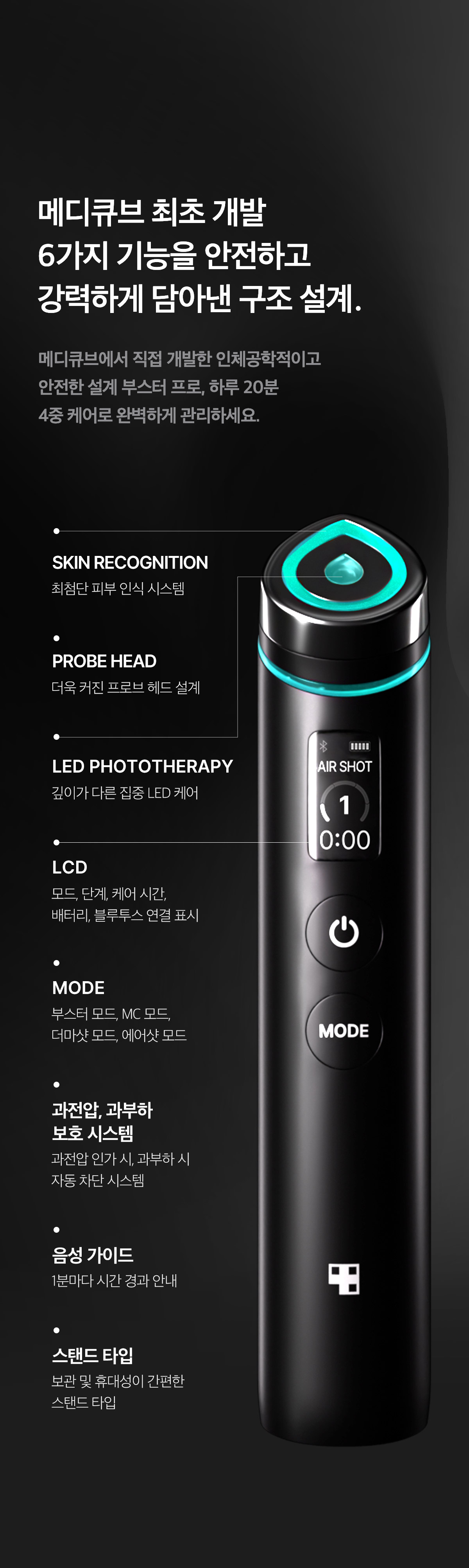 下單照價93折! 韓國No.1美容儀！Medicube Age-R Booster Pro 智慧6in1多功能美容儀 - 黑色