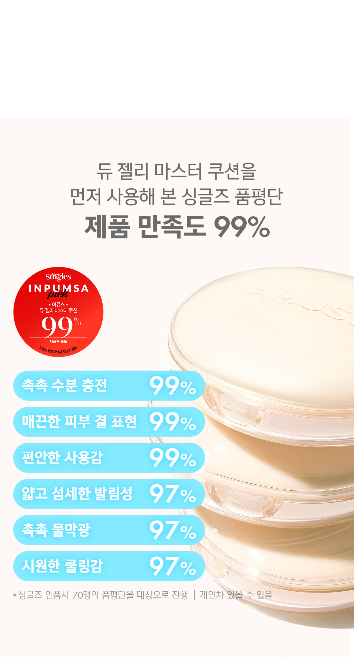 新升級版!韓國AMUSE X 員瑛 Dew Jelly Master Cushion SPF 38 PA+++ 果凍保濕水光抗純素隔離抗污染氣墊粉底 – 4色選擇