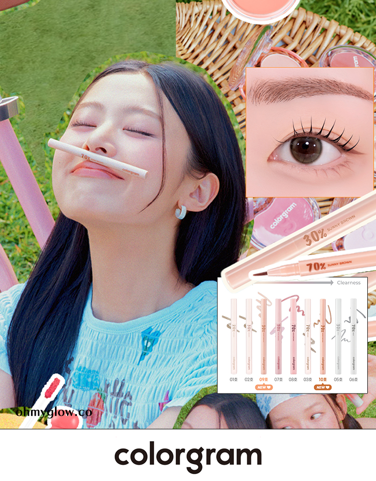 新色夏日🍊Country Orange系列入！GlowPick🏆 Colorgram Shade Re-forming Brush Liner 多功能眼下卧蠶陰影液筆(#01-10) - 10色選擇