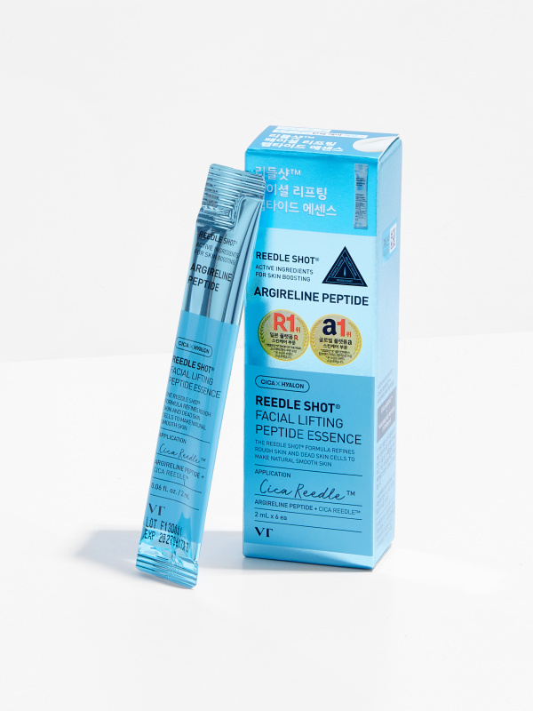 提拉緊緻 修復粗糙肌💙 韓國 Daiso X VT Reedle Shot Facial Lifting Peptide Essence 多胜肽 X 積雪草塗抹式微針導入高效提拉緊緻精華 - 6包裝 2ml x 6pack