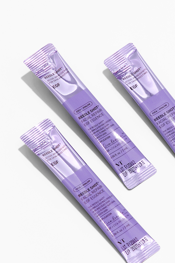 強化肌屏💜～韓國 Daiso X VT Reedle Shot Facial Repair EGF Essence 生長因子 X 積雪草塗抹式微針導入高效修復精華 - 6包裝 2ml x 6pack