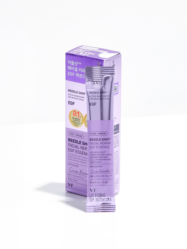 強化肌屏💜～韓國 Daiso X VT Reedle Shot Facial Repair EGF Essence 生長因子 X 積雪草塗抹式微針導入高效修復精華 - 6包裝 2ml x 6pack