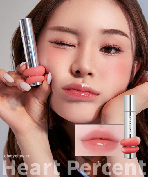 一塗水亮嘟嘟唇GET～韓國 HEART PERCENT Dote On Mood One Way Glowy Tint 一塗極緻水亮鏡面唇釉 - 12色選擇