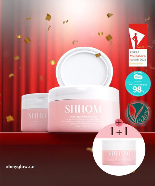 ＼1+1套裝／卸妝x潔面x溶解黑頭多合1 🏆YT Award！韓國SHHOM White Vegan Cleansing Balm 🩷深清卸妝潔面膏 - 2種選擇