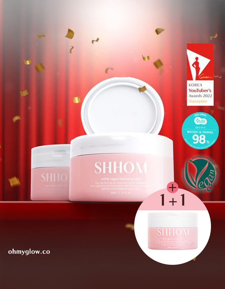 ＼1+1套裝／卸妝x潔面x溶解黑頭多合1 🏆YT Award！韓國SHHOM White Vegan Cleansing Balm 🩷深清卸妝潔面膏 - 2種選擇