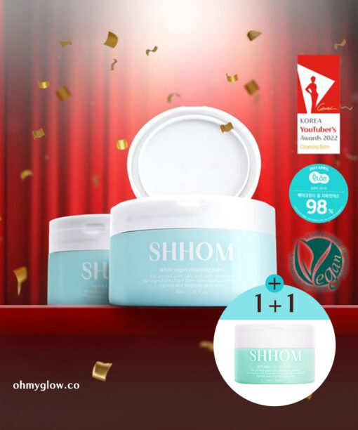 ＼1+1套裝／卸妝x潔面x溶解黑頭3合1 韓國SHHOM White Vegan Cleansing Balm 溫和卸妝潔面膏 - 2種選擇