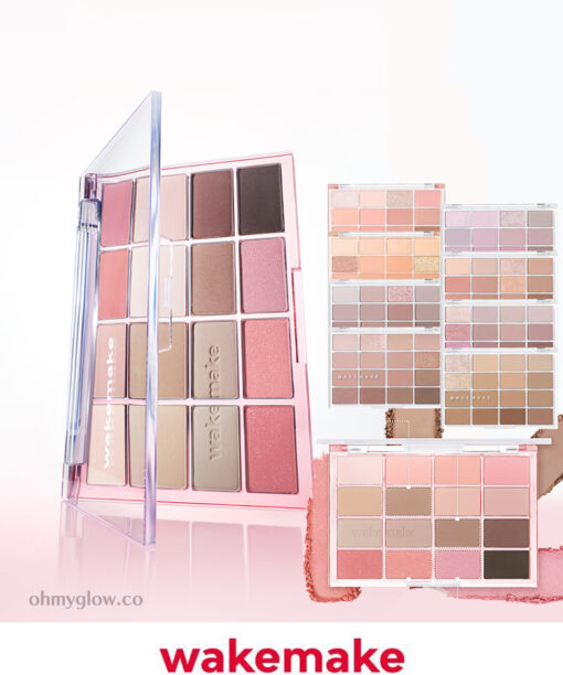 [最新#25 Healthy Coral色入！] 🏆2年銷量No.1! 韓國 WakeMake Soft Blurring Eye Palette 16色眼影盤 (#01-25) - 25款色調選擇