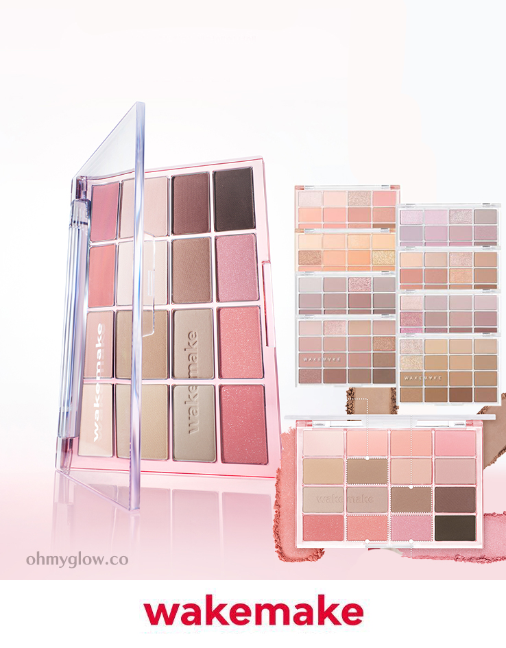 [最新#25 Healthy Coral色入！] 🏆2年銷量No.1! 韓國 WakeMake Soft Blurring Eye Palette 16色眼影盤 (#01-25) - 25款色調選擇