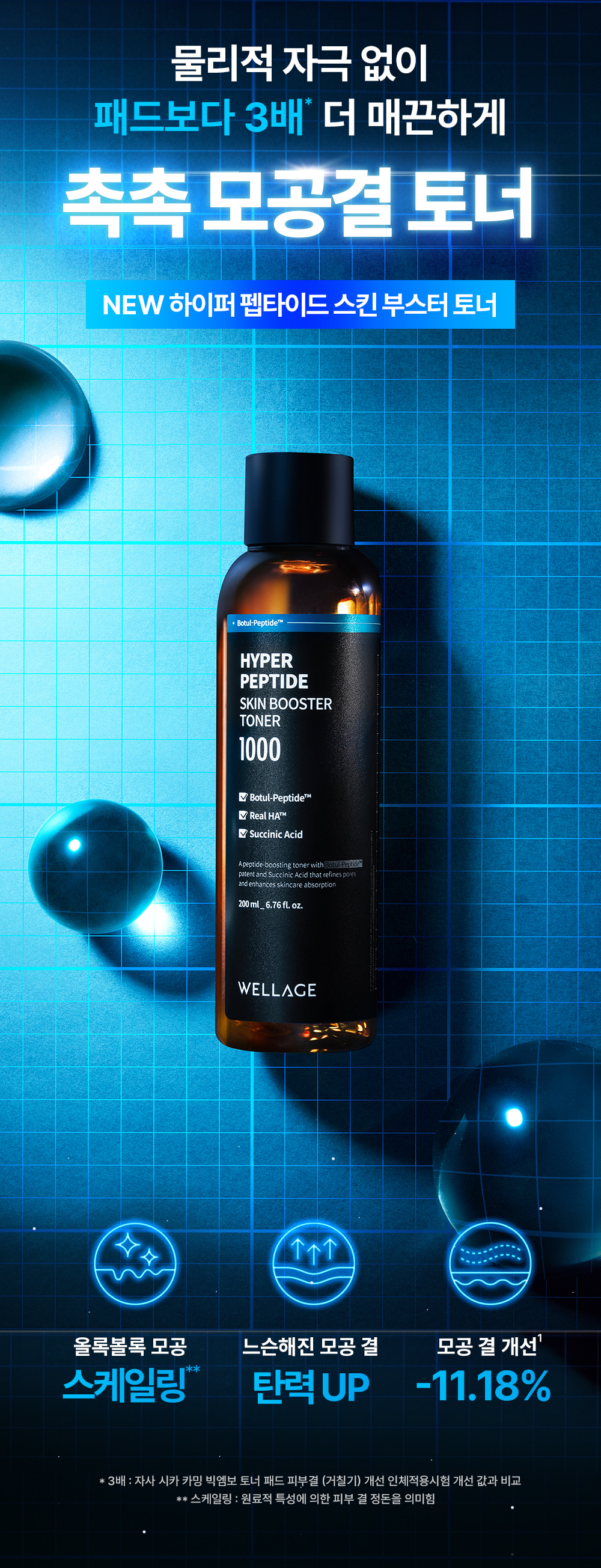 韓國 Wellage Hyper Peptide Skin Booster Toner 超胜肽肉毒桿菌保濕收毛孔爽膚水 - 200ml