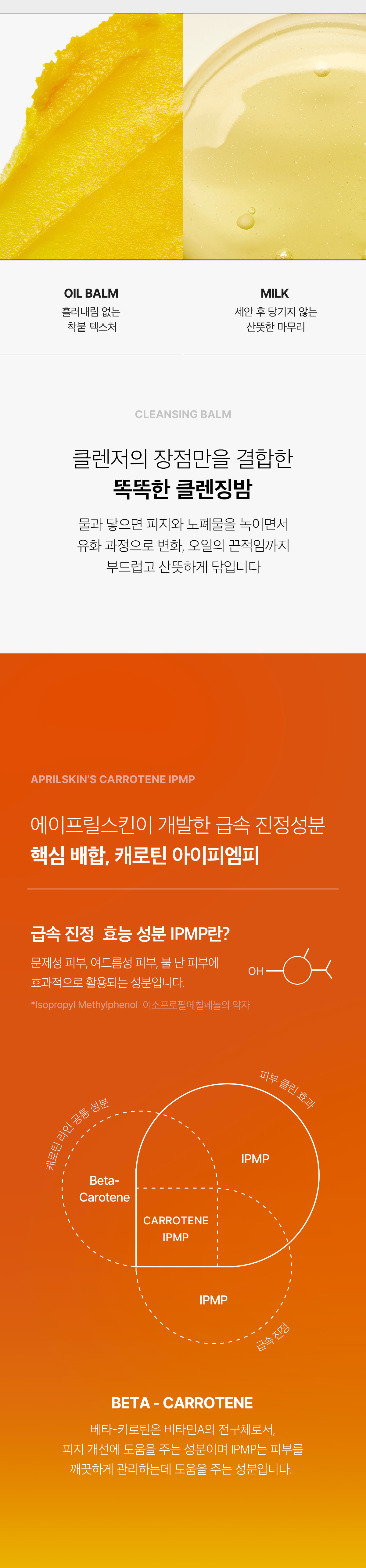 韓國 April Skin Carrotene IPMP Hydromelt Cleansing Balm 胡蘿蔔IPMP深層潔淨卸妝霜