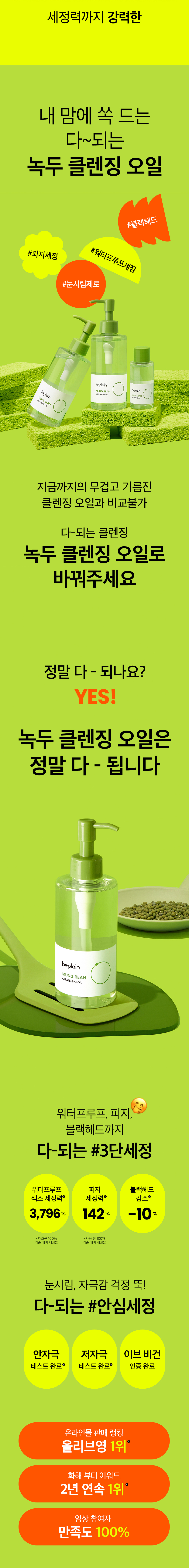 beplain Mung Bean Cleansing Oil 綠豆卸妝油 200ml