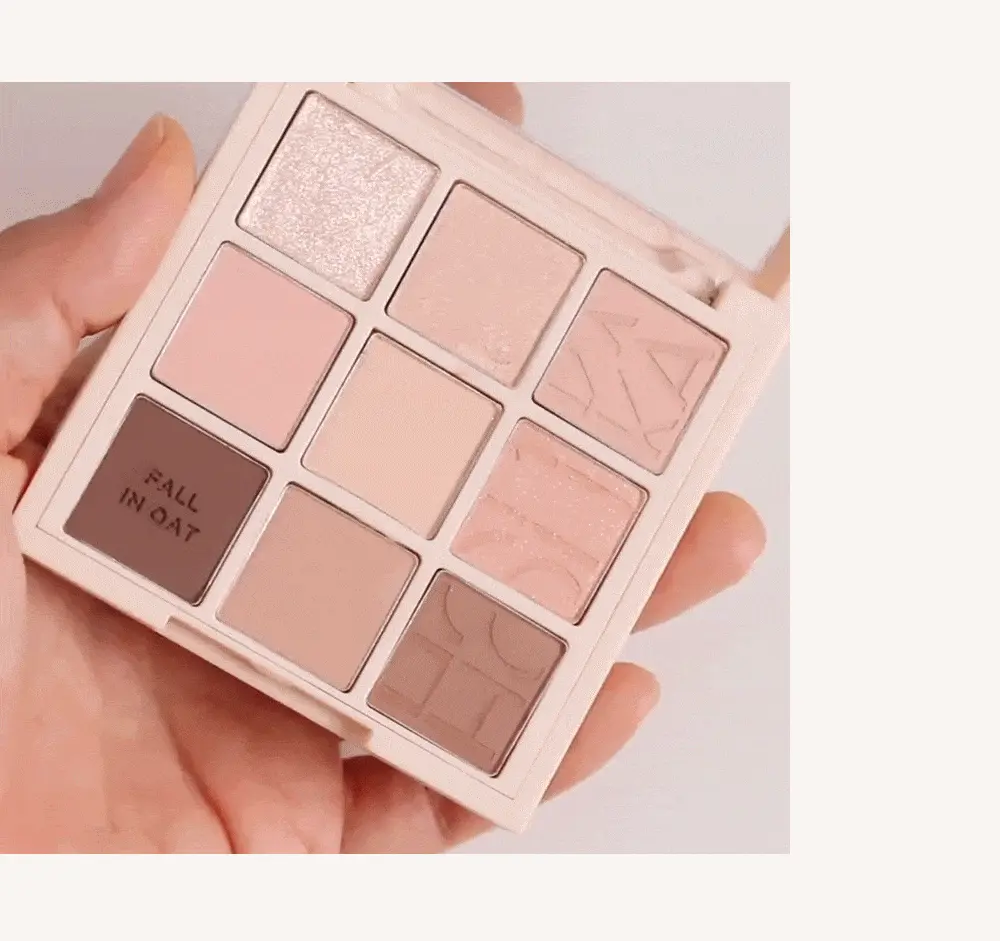 韓國 Holika Holika My Fave Mood Eye Palette 9色眼影盤 奶杏橘啡調- #12 Fall In Oat