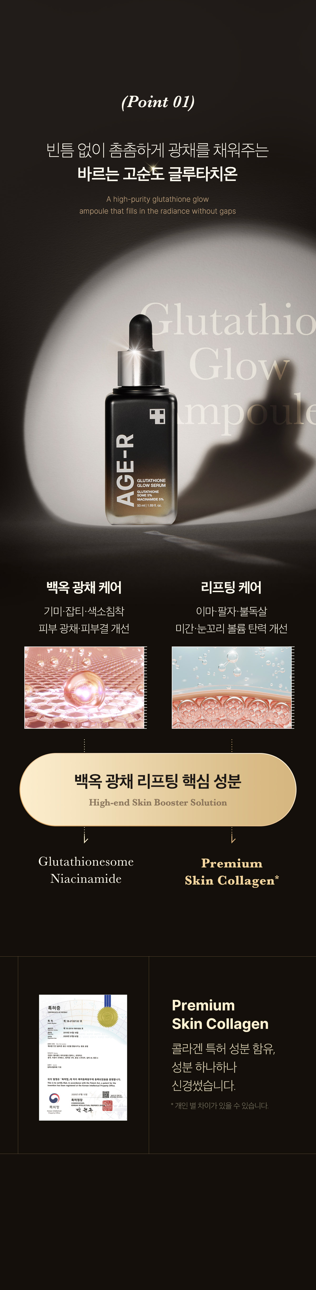 新包裝～韓國 medicube Age-R Glutathione Glow Serum Age-R 穀胱甘肽煥彩美白緊緻安瓶精華 - 30ml