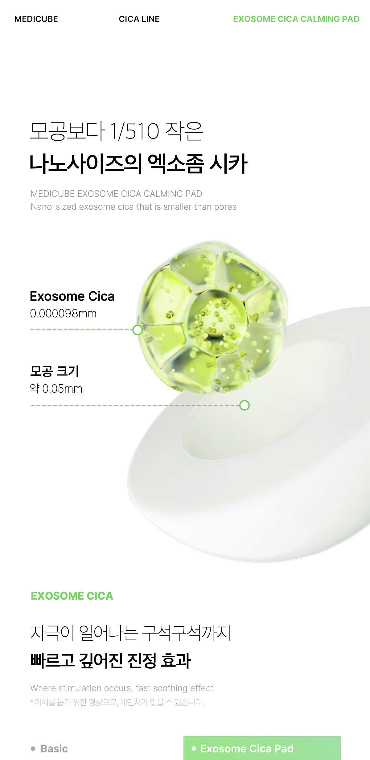 痘痘肌~韓國 medicube Exosome Cica Calming Pad 第4代高效能積雪草舒緩爽膚棉片 - 100片裝