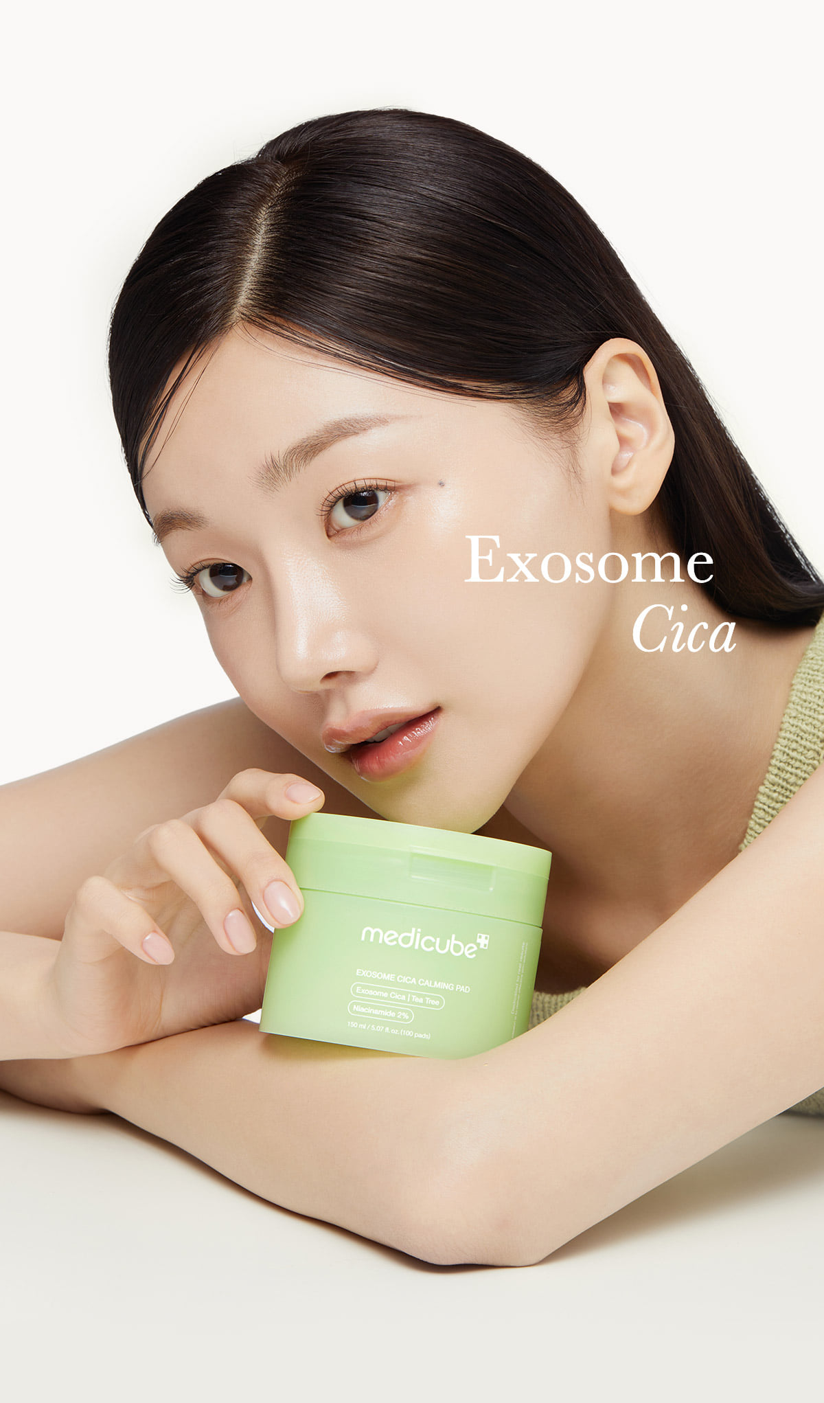痘痘肌~韓國 medicube Exosome Cica Calming Pad 第4代高效能積雪草舒緩爽膚棉片 - 100片裝
