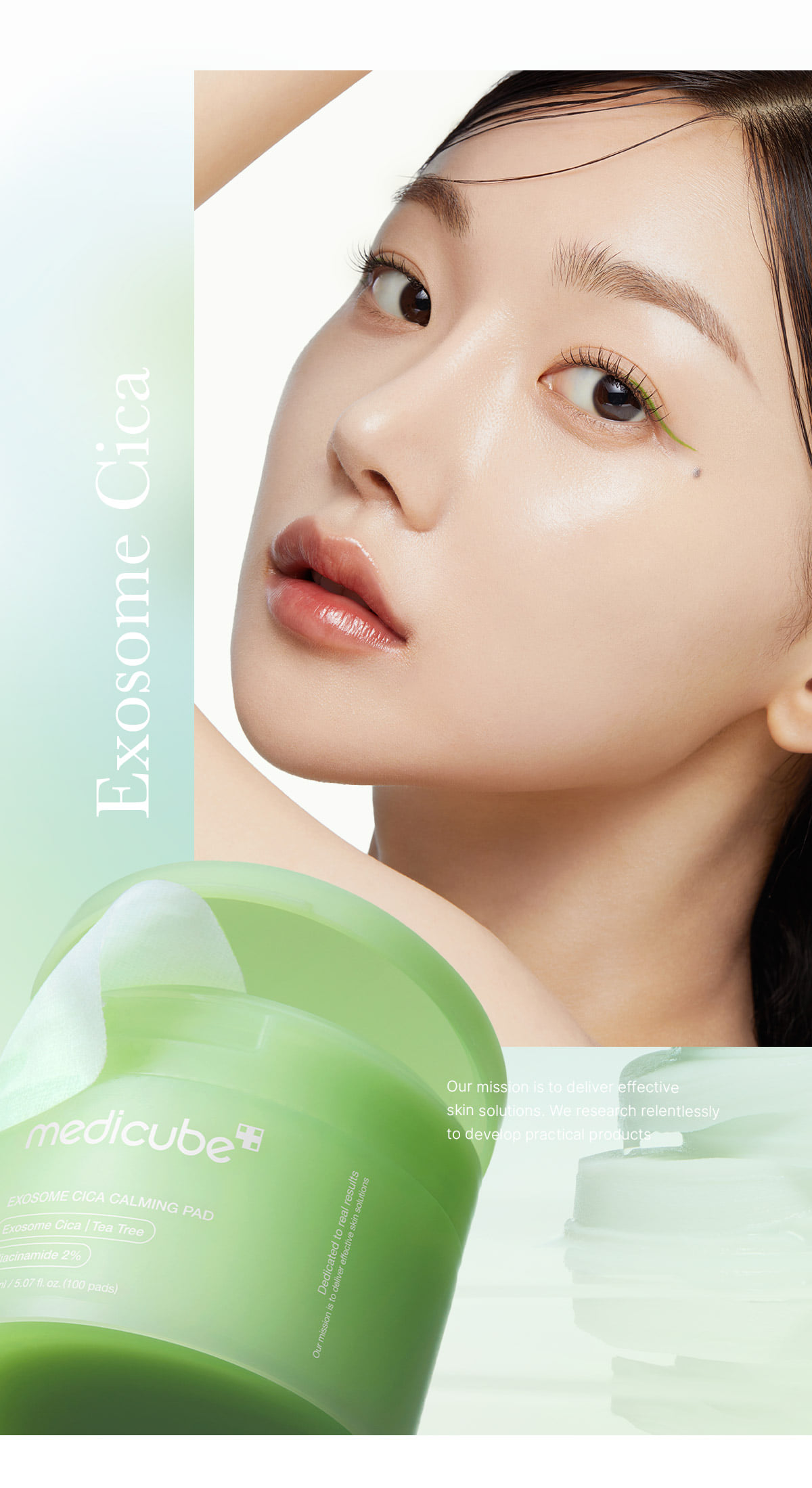 痘痘肌~韓國 medicube Exosome Cica Calming Pad 第4代高效能積雪草舒緩爽膚棉片 - 100片裝