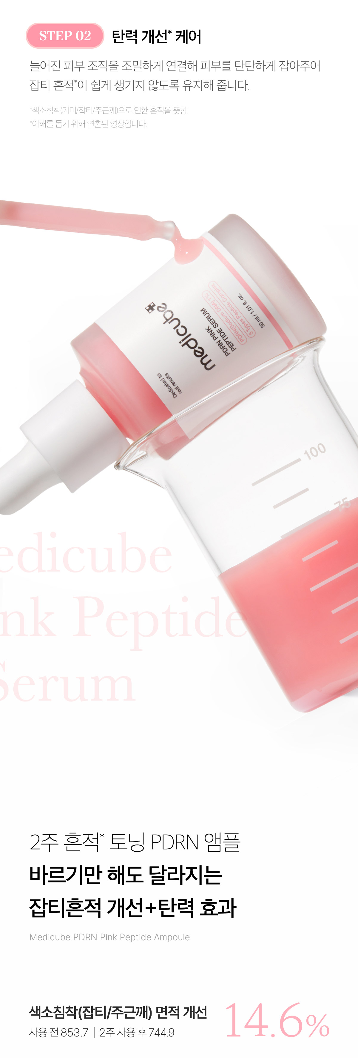 2週美白去印~韓國 medicube PDRN Pink Peptide Serum 三文魚PDRN粉紅B12胜肽膠原蛋白安瓶 - 30ml