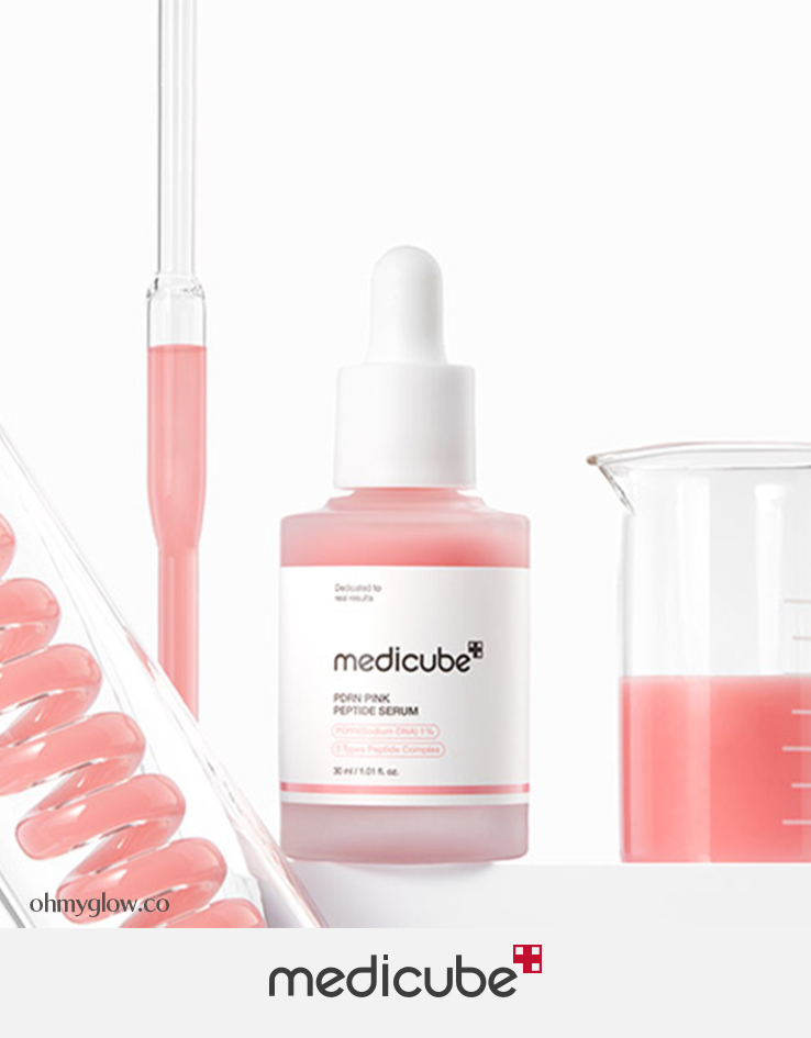2週美白去印～韓國 medicube PDRN Pink Peptide Serum 三文魚PDRN粉紅B12胜肽膠原蛋白安瓶 - 30ml