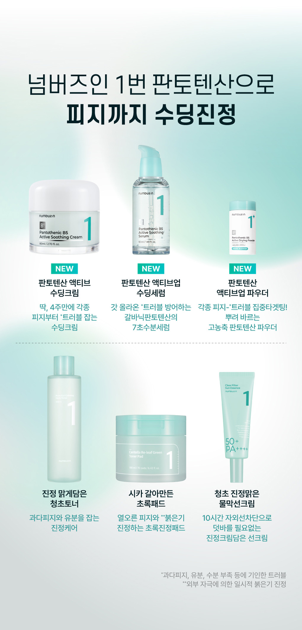 萬用粉奇蹟告別油脂粉刺~韓國numbuzin No.1 Pantothenic B5 Active Drying Powder 高濃度活性泛酸B5 多用途濃縮舒緩粉