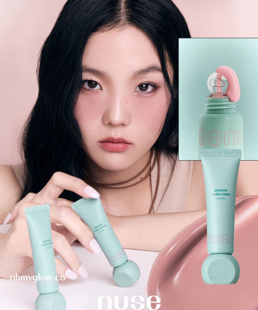自製胭脂色～韓國 nuse mousse care cheek handy 修護慕絲霧面胭脂液【便攜版】- 8色選擇