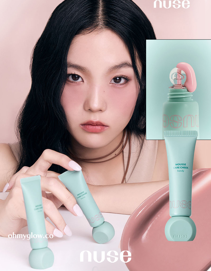自製胭脂色～韓國 nuse mousse care cheek handy 修護慕絲霧面胭脂液【便攜版】- 8色選擇