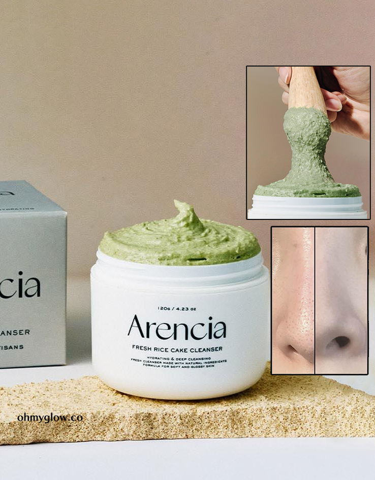 軟糯年糕潔面～韓國 Arencia Fresh Green Cleanser 天然綠茶金縷梅大米深清毛孔卸妝潔面膏 - 120g
