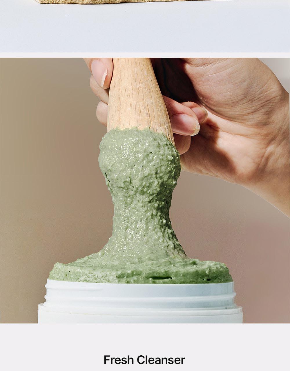 軟糯年糕潔面~韓國 Arencia Fresh Green Cleanser 天然綠茶金縷梅大米深清毛孔卸妝潔面膏 - 120g