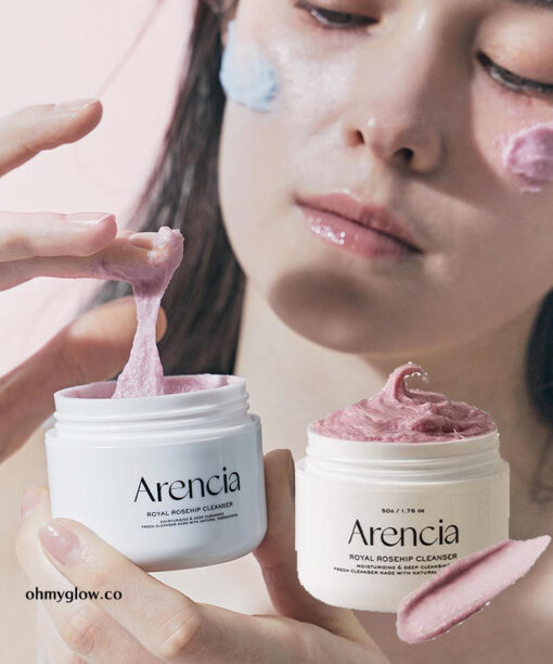 軟糯年糕潔面 去暗沉～韓國 Arencia Fresh Royal Rosehip Cleanser 粉紅盧薈皇家玫瑰果大米年糕卸妝潔面膏 - 120g