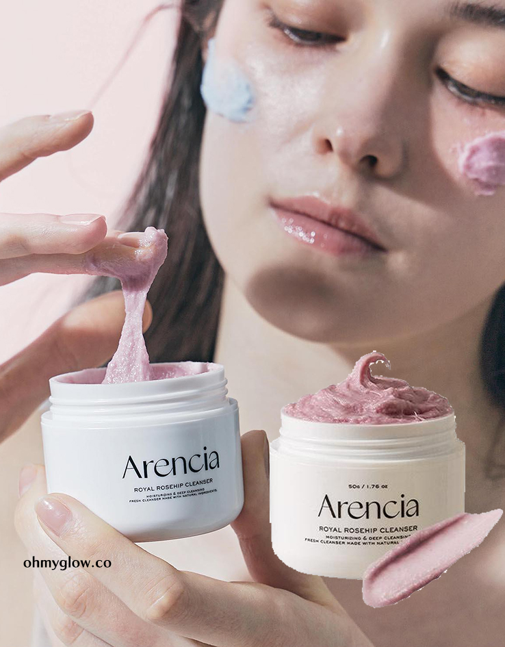 軟糯年糕潔面 去暗沉～韓國 Arencia Fresh Royal Rosehip Cleanser 粉紅盧薈皇家玫瑰果大米年糕卸妝潔面膏 - 120g