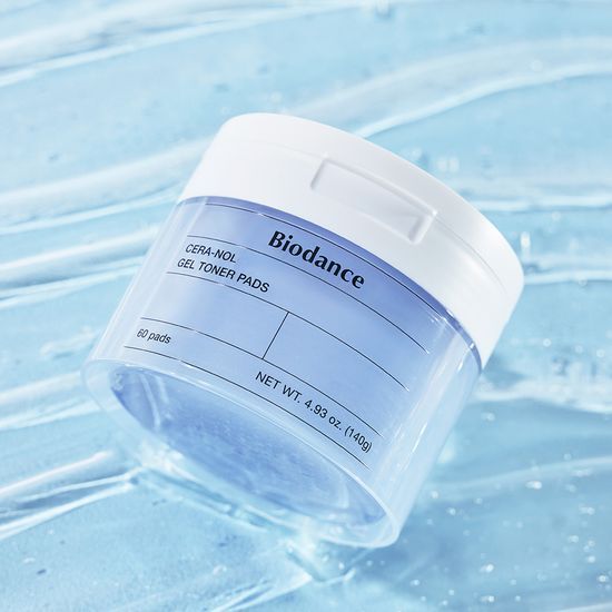 首創果凍棉片～韓國 Biodance Cera-nol Gel Toner Pads 透明質酸冰川水神經酰胺舒緩保濕水凝膠爽膚棉片 - 60片裝