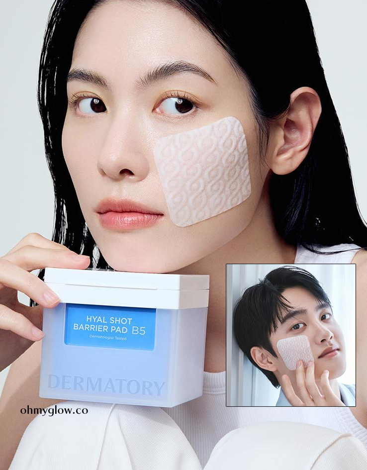 韓國 DERMATORY Hyal Shot Barrier Pad B5 7倍更小分子透明質酸維B5保濕導入修屏爽膚棉片 - 70片裝