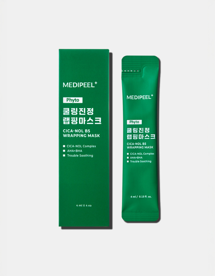 韓國 Daiso x Medi Peel Cica Cooling Soothing Wrapping Mask 積雪草降溫煥膚撕拉式面膜 – 4包裝