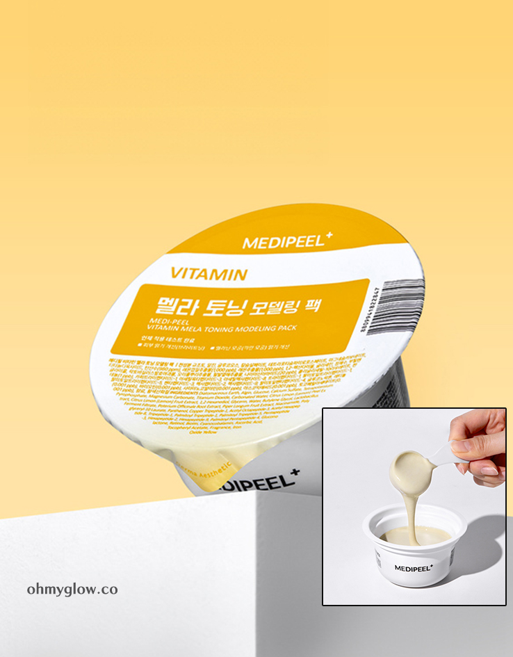 即時看得見美白效果～韓國 Daiso x Medi Peel VITAMIN Mela Toning Modeling Pack 皇牌軟膜 - 💛維C美白提亮