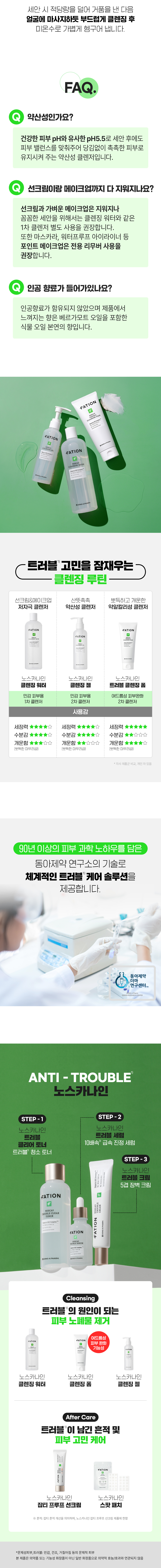 東亞藥廠出品～韓國 FATION Nosca9 Cleansing Gel 專利肝素淨痘潔面凝膠 - 200ml