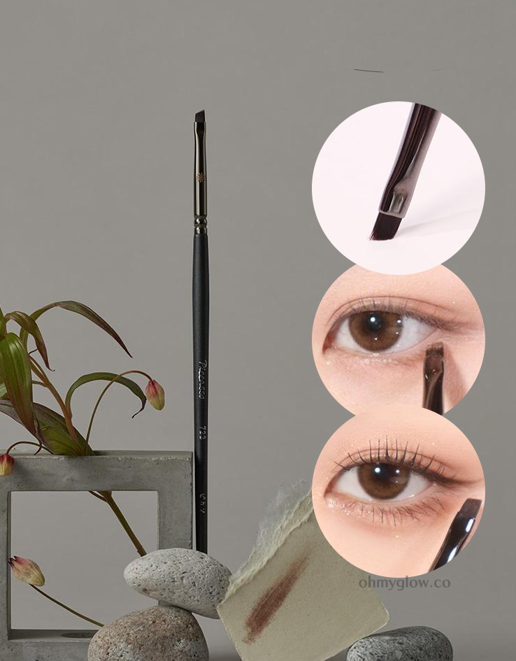 韓國Piccasso Diagonal Eyeshadow Brush 專業級黑柄斜角眼影眼線掃 #722