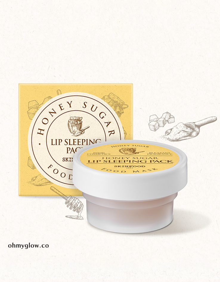 韓國 Skinfood Honey Sugar Food Mask Lip Sleeping Pack 紐西蘭蜂蜜糖滋養睡眠唇膜
