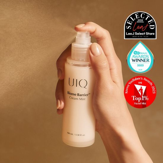 增強肌膚屏障 24小時的保濕效果～韓國 化解🏆噴霧 UIQ Biome Barrier™ Cream Mist 專利微生物群乳霜深層保濕噴霧 - 100ml
