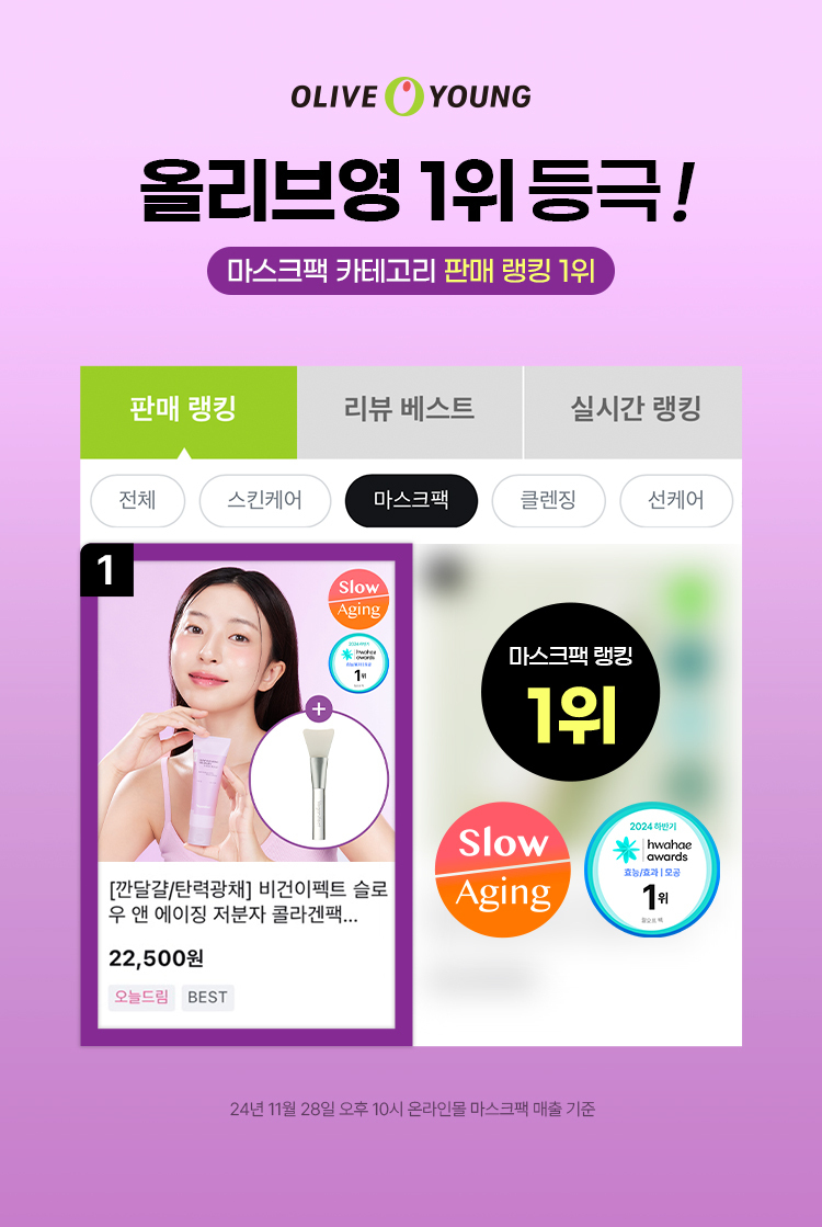 73.5% 獨特膠原蛋白 緊緻收毛孔~🏆 韓國 Veganifect Slow and Aging Collagen Wrap Mask 時光抗老低分子膠原蛋白水光撕拉式面膜 - 80ml