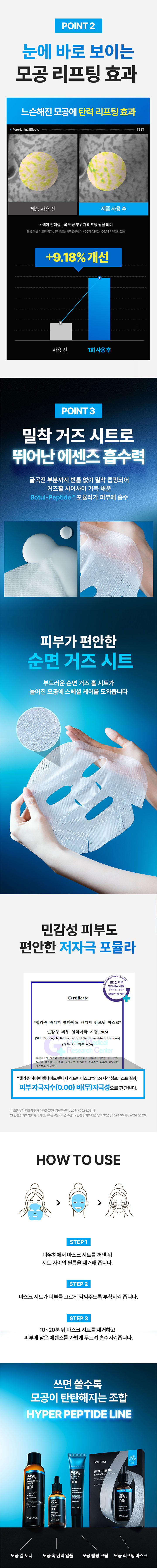 韓國 Wellage Hyper Peptide Bandage Lifting Mask 超勝肽肉毒桿菌毛孔緊緻面膜5片裝 - 2種選擇