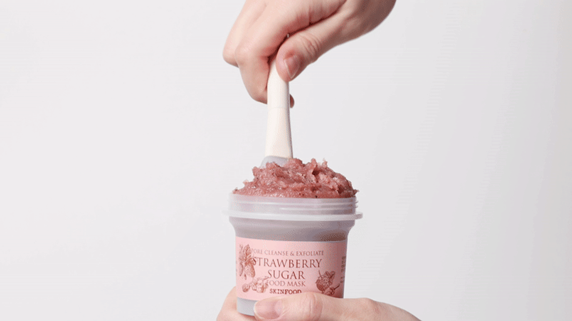 GlowPick🏆 韓國 Skinfood Strawberry Sugar Food Mask 草莓籽黑糖去角質毛孔沖洗式面膜 - 120g