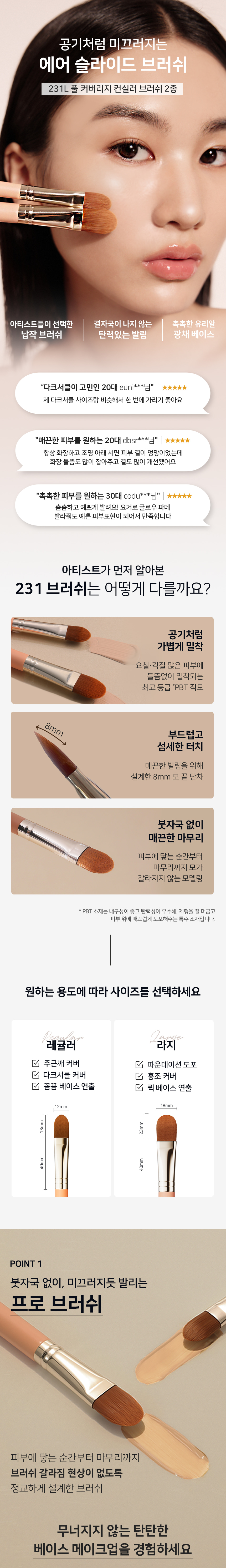 Happyrim老師愛用掃具~韓國 The Tool Lab 231 Full Coverage Concealer Brush 無瑕底妝遮瑕掃 - 2種尺寸選擇