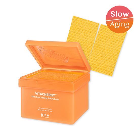 新升級！韓國 BioHeal BOH Vitacnergy Spot Removal Toning Serum Pad 99% 高純度專利脂質體維C提亮去暗沉精華爽膚棉片 - 70片裝