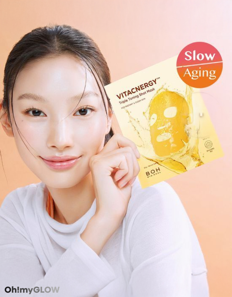 韓國 BioHeal BOH Vitacnergy Triple Toning Shot Mask 99% 高純度專利標靶維他命C三重美白面膜 - 2種選擇