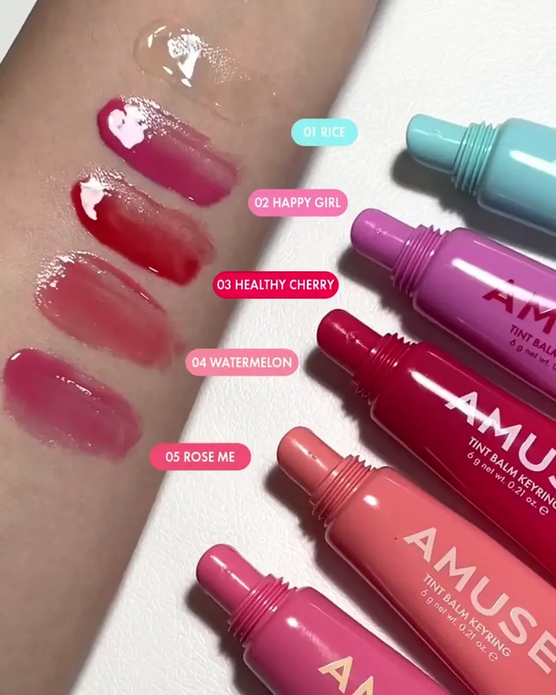韓國 AMUSE TINT BALM KEYRING 匙扣掛飾有色護唇潤唇膏(#01-05) - 5色選擇