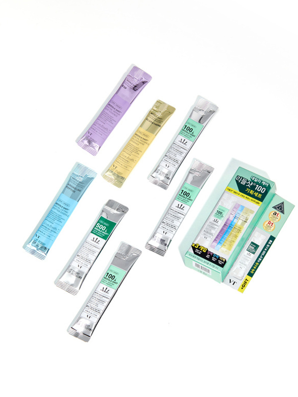 一盒試晒5款～韓國 Daiso X VT cosmetics Reedle Shot 100 Set 積雪草塗抹式微針精華體驗裝(VT 100 x 3, VT 500 x 1, VT 高效essence x 3) – 7包裝
