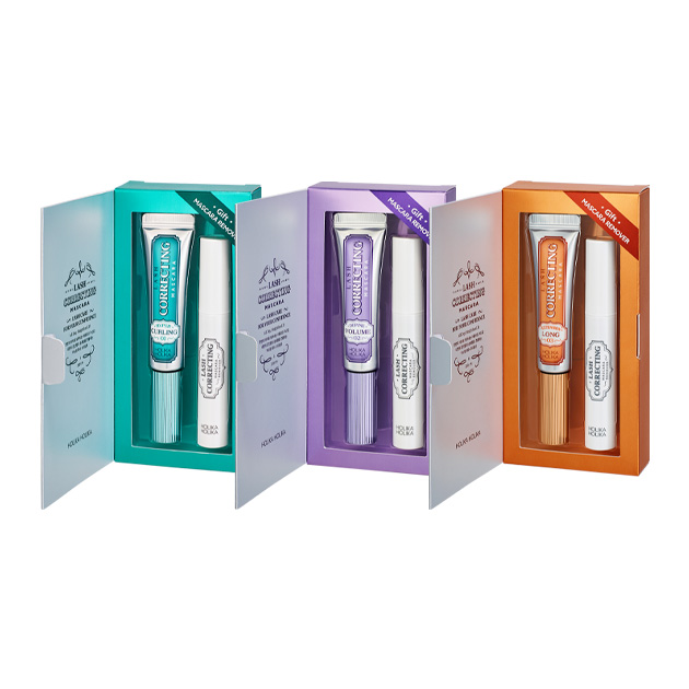 最新版【1＋1優惠套裝送睫毛卸妝液】韓國 Holika Holika Lash Correcting Mascara 睫毛矯正睫毛膏+送Remover 限量Set - 3款選擇
