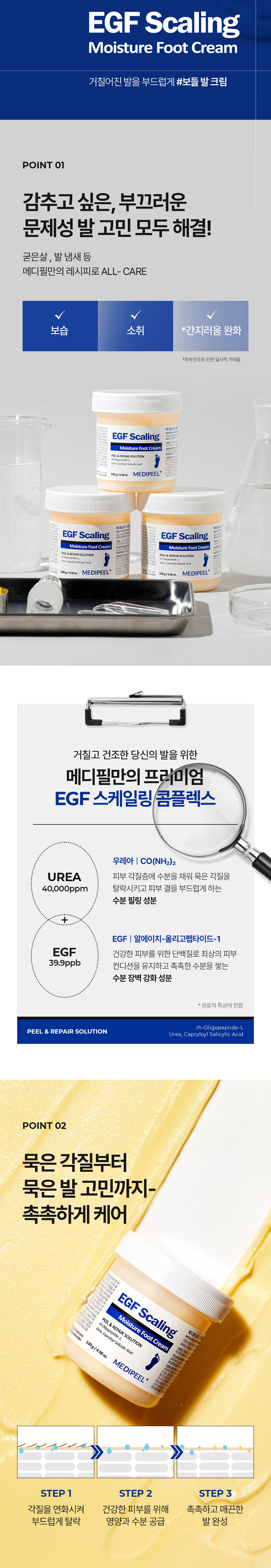 韓國 Medi Peel EGF Scaling Moisture Foot Cream 腳踭足部去角質龜裂保濕霜 130g