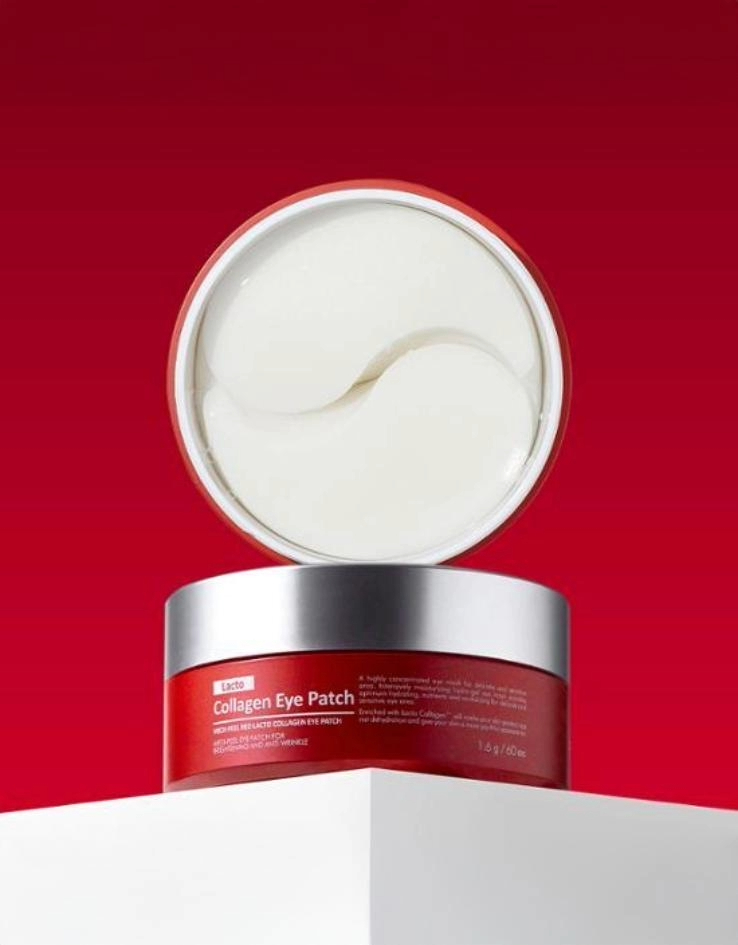 5分鐘提彈減紋提亮~韓國 Medi Peel Red Lacto Collagen Eye Patch 乳酸菌X膠原蛋白高度濃縮水凝膠眼膜 - 60片裝