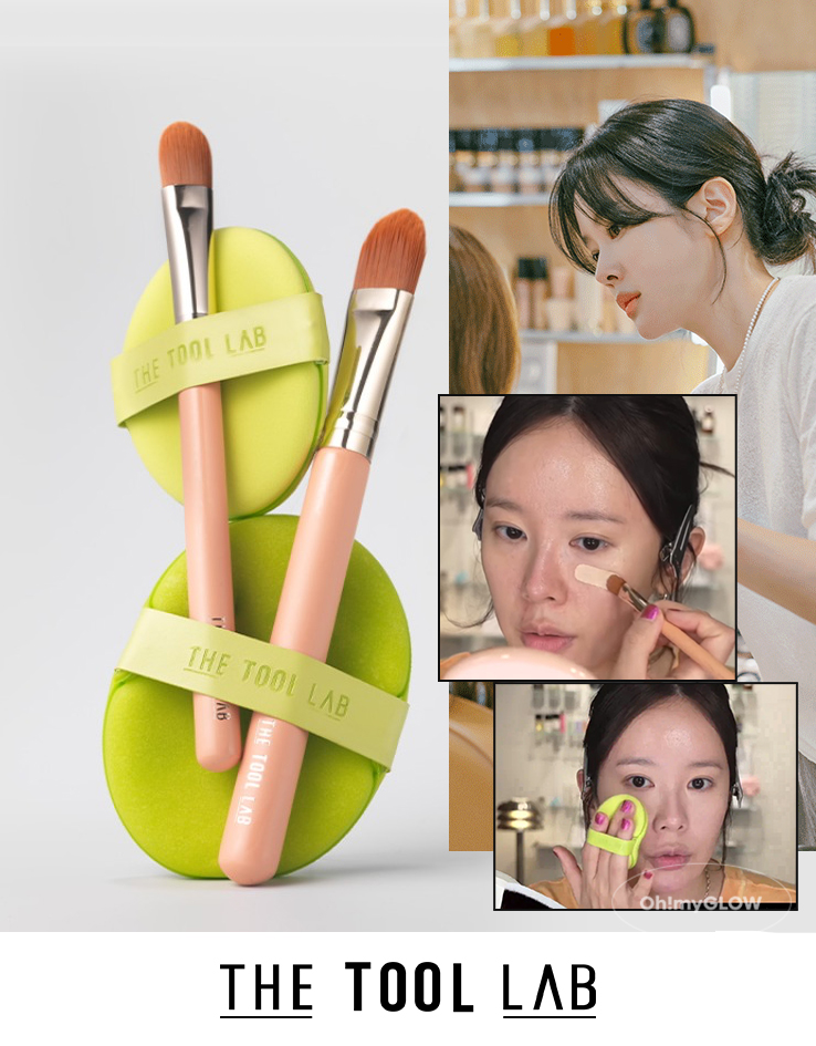 Happyrim粉底Set～韓國 The Tool Lab Happyrim Duo Set (Aqua Puff x 2 + 231 Brush Set) 粉撲+底妝遮瑕掃具優惠組合 - 2種選擇