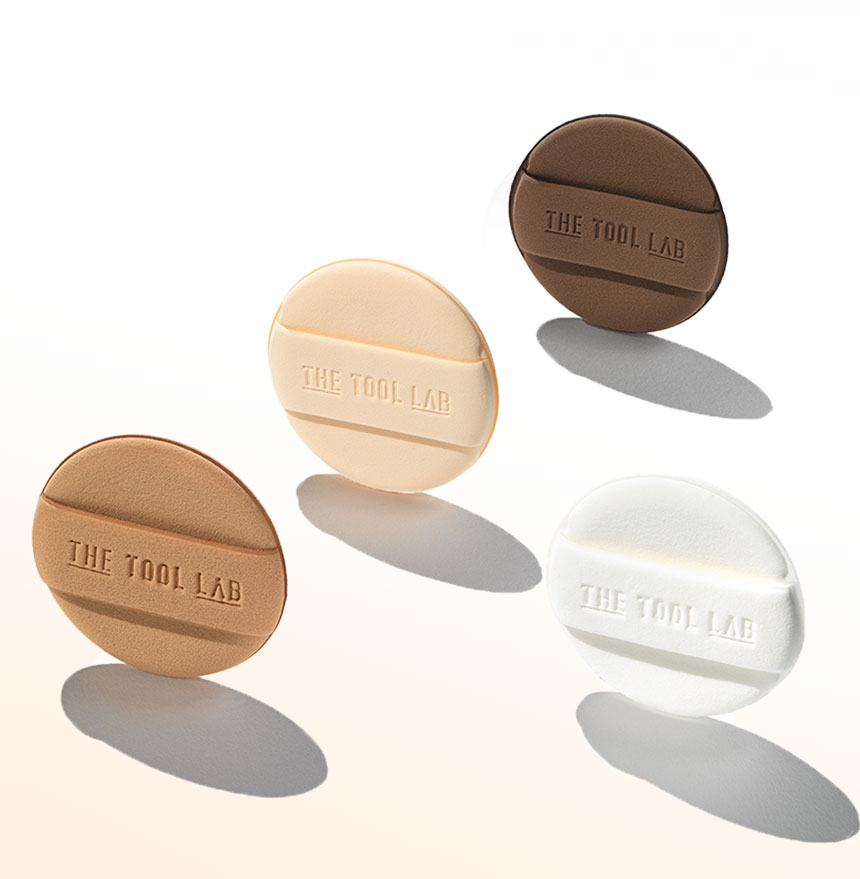 氣墊友好~韓國 The Tool Lab Long Lasting Tension Puff 皇牌持久貼服粉撲圓形款(Matte/Glow/Cover/Airy) 2個裝 -4種妝效選擇